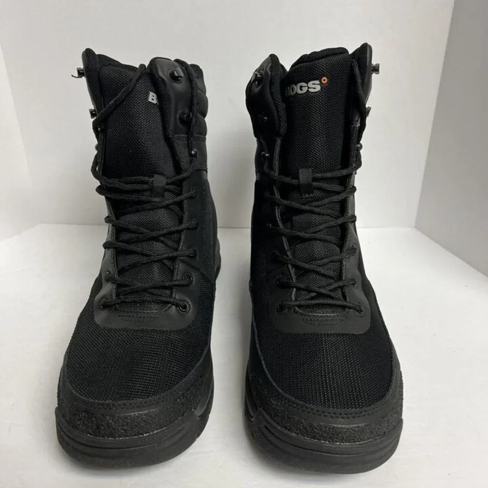 Bogs Mens Shale 8” Glaciergrip Waterproof Boot Black 13 M